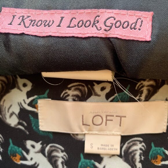 Ann Taylor Loft Squirrel Print Blouse - Picture 5 of 8